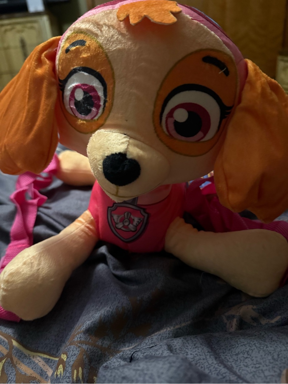 Paw Patrol Skye Plush Dog Toy Backpack - Pink and Orange